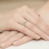 Złoty Pierścionek 585 z diamentem brylant 0,15ct