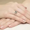 Złoty Pierścionek 585 z diamentem szafir 0,60ct