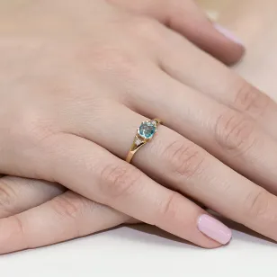Goldener Diamantring EY-44 Topas | ergold