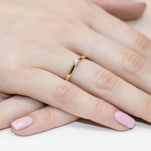Gold Diamant Ring EY-45 0.10ct | ergold
