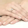 Złoty Pierścionek 585 z diamentem topaz 0,50ct