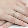 Złoty Pierścionek 585 z diamentem brylant 0,10ct