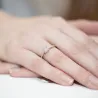 Złoty Pierścionek 585 z diamentem brylant 0,12ct