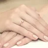 Złoty Pierścionek 585 z diamentem brylant 0,12ct