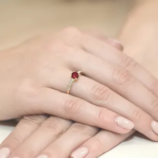 Gold Diamantring EY-66 Rubin | ergold