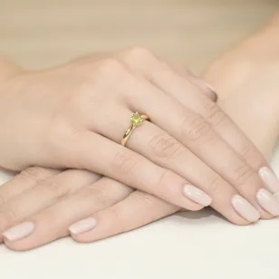 Gold Diamantring EY-74 Olivin | ergold
