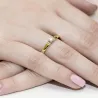 Złoty Pierścionek 585 z diamentem brylant 0,15ct