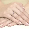 Złoty Pierścionek 585 z diamentem ametyst 0,50ct
