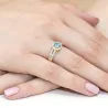 Złoty Pierścionek 585 z diamentem topaz 0,50ct