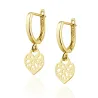 Gold Hängende Ohrringe Oriental Heart Sample 585 K3.2425b1P | ergold