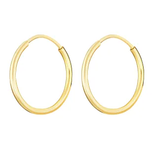 Gold Rad Ohrringe Eclat Durchmesser 2,0 cm Probe 585 KSG.02P| ergold