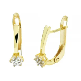 SCHÖNE GOLDENE BLUMENOHRRINGE K3.2330 | ergold