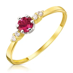 Verlobungsgold Rubin Ringstein P3.1556cz | ergold