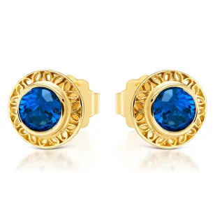 OPENWORK GOLD OHRRINGE Blau Zirkonia Test 585 K1.815Psn | ergold