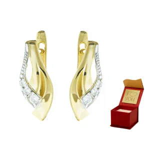 GOLD OHRRINGE Zirkone Test 585 K1.24P | ergold
