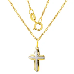SCHÖNES GOLDENES KREUZ Taufe Kommunion-Prozess 585 W1.178P| ergold