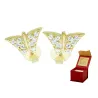 Goldene Ohrringe für ein Geschenk Stick BUTTERFLIES K1.561 | ergold