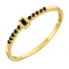 Goldener Ring schwarz CENTRAL STONE ER.0027c| ergold