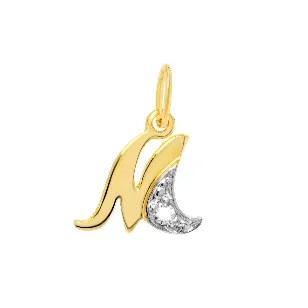 Goldener Anhängerbuchstabe M W2. M| ergold