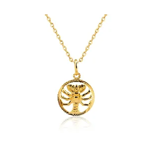 Złota zawieszka ZNAK zodiaku RAK próba 585