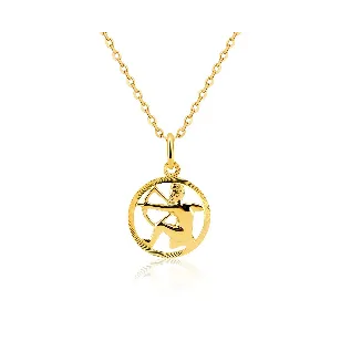 Złota zawieszka ZNAK zodiaku STRZELEC próba 585