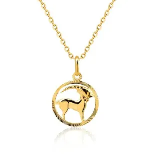 Złota zawieszka ZNAK zodiaku KOZIOROŻEC próba 585