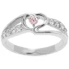 Silber Ring Interwoven HEART rosa Stein PS3.1535r | ergold