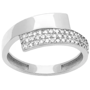 Silber Asymmetrischer Ring Schönes Muster PS3.1533 | ergold