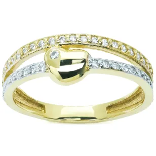 GOLDENE RINGSTEINE KLEINES HERZ P3.1532 | ergold
