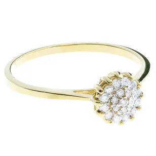 GOLD RING ZIRKONIA BLUME P2.1336 | ergold