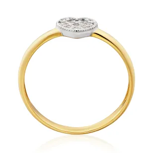 Goldener Zirkonia Herzring P1.965 | ergold