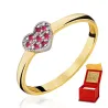 Goldring Herz aus rubinroten Strasssteinen P1.965cz | ergold