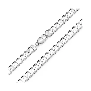 Srebrny łańcuszek PANCERKA 60 cm