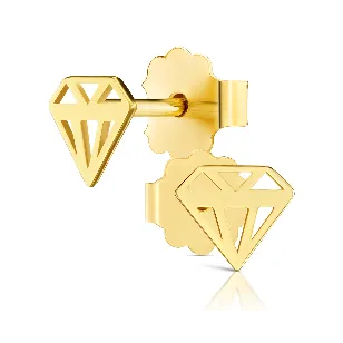 Złote kolczyki Diamenciki mini