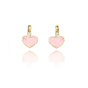 Goldene Kinderohrringe Hearts 585 | ergold