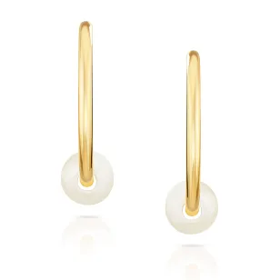 Gold Ohrringe Rad Eclat Pearl Durchmesser 2 cm Feinheit 585| ergold