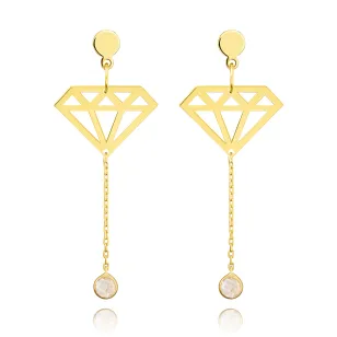 Gold Hängende Ohrringe Diamanten CSB.01| ergold