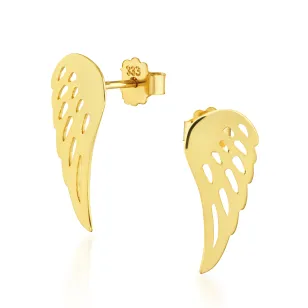 Goldene Ohrringe Flügel Probe 585 K3.2426iP | ergold