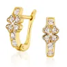 GOLDENE OHRRINGE mit Strasssteinen Klee K3.2438 | ergold