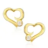 Goldene Ohrringe mit Herz K3.2477P | ergold