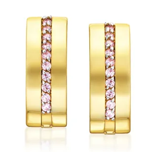Goldene Ohrringe Mona hellrosa K3.2465r | ergold