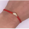 Pozłacana bransoletka Czerwony sznurek PIÓRKO