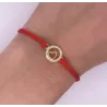 Vergoldetes Armband Rote Saite HEART in CIRCLE SBZ21 | ergold
