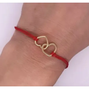 Vergoldetes Armband Red STRING HEART SBZ35| ergold