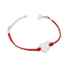 Durchbrochenes Herzarmband rote Saite SBS22 | ergold