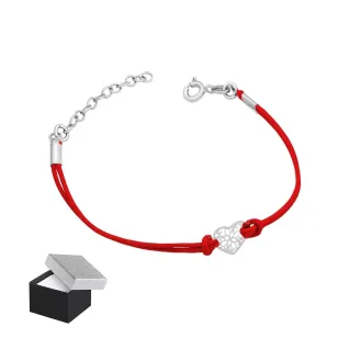 Durchbrochenes Armband kleine herzrote Saite SBS22 | ergold