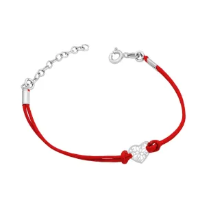 Durchbrochenes Armband kleine herzrote Saite SBS22 | ergold