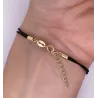 Vergoldetes Armband Schwarze Saite LOVE AND INFINITY SBZ30 | ergold