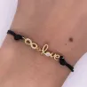 Vergoldetes Armband Schwarze Saite LOVE AND INFINITY SBZ30 | ergold