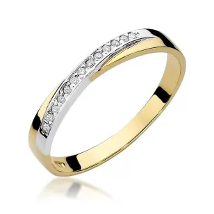 Złoty Pierścionek 585 z diamentem brylant 0,07ct